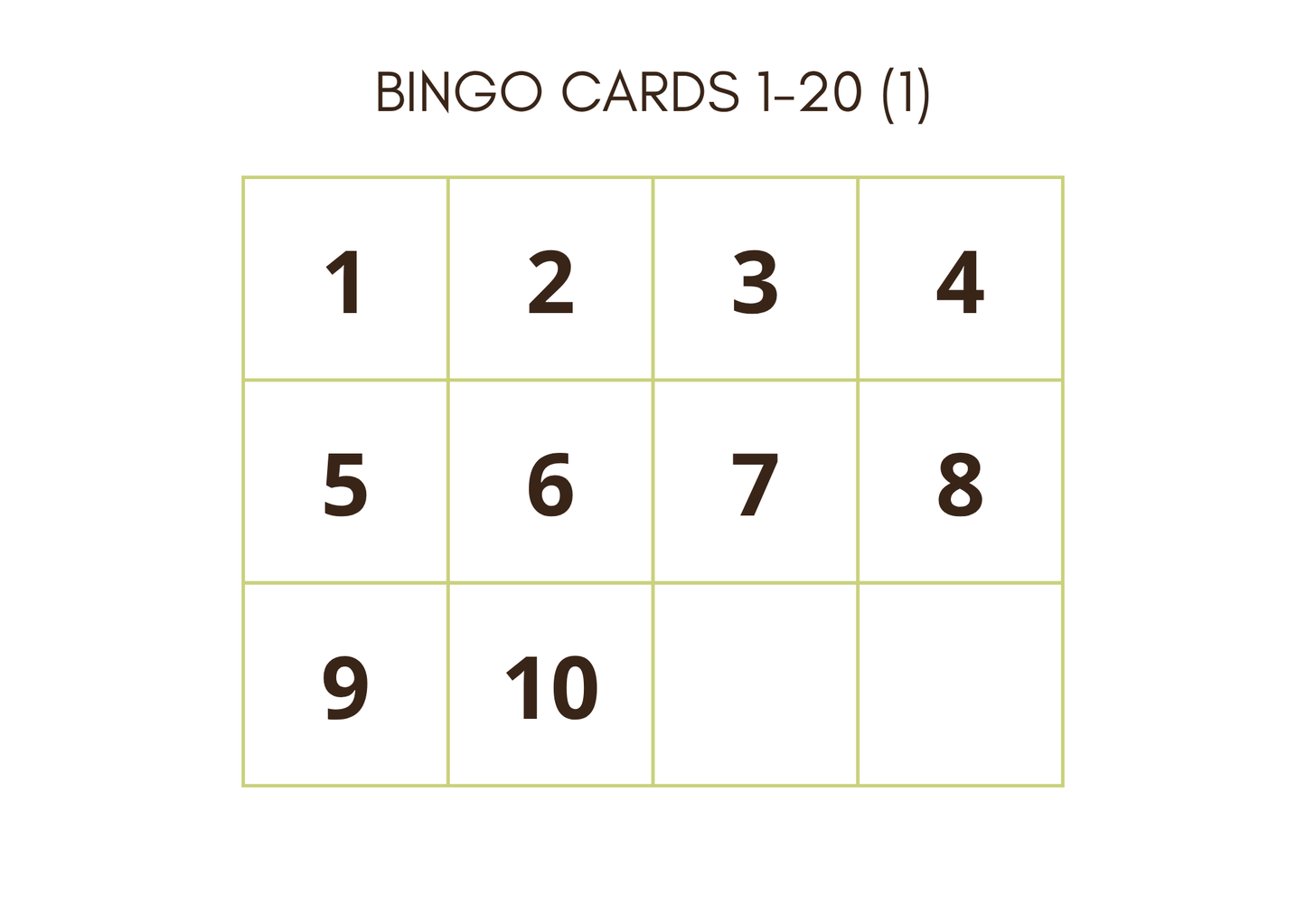 Numbers 1-20 in Spanish Bingo (SM)(8+) Spanish worksheets