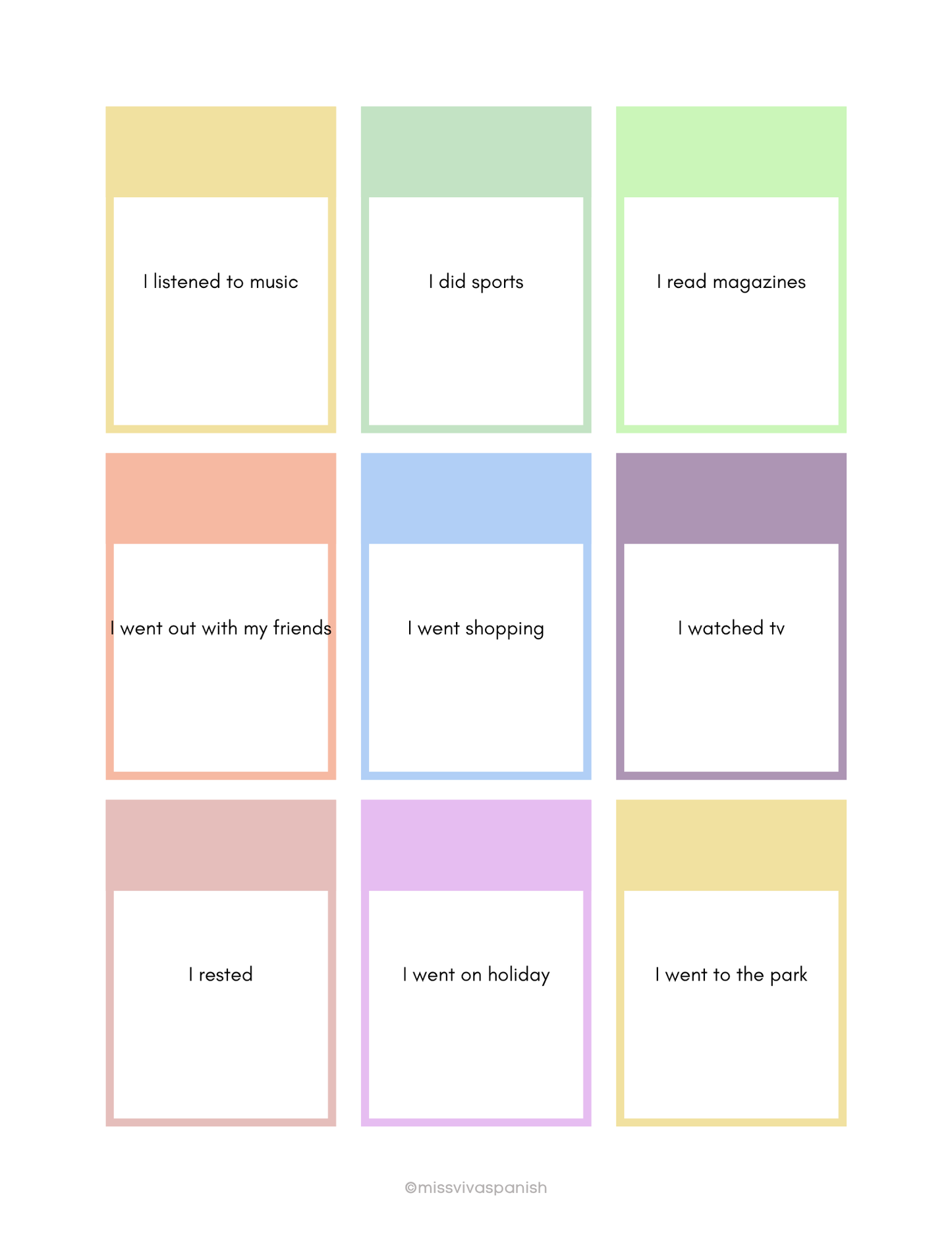 Describe past events in Spanish worksheets (8+) (SM)