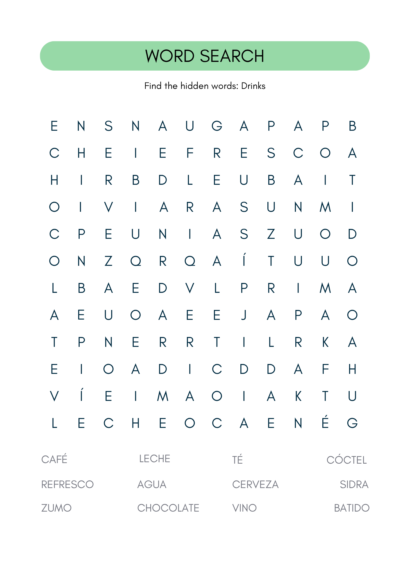 Ordering food in Spanish | Spanish worksheets (8+)(SM)