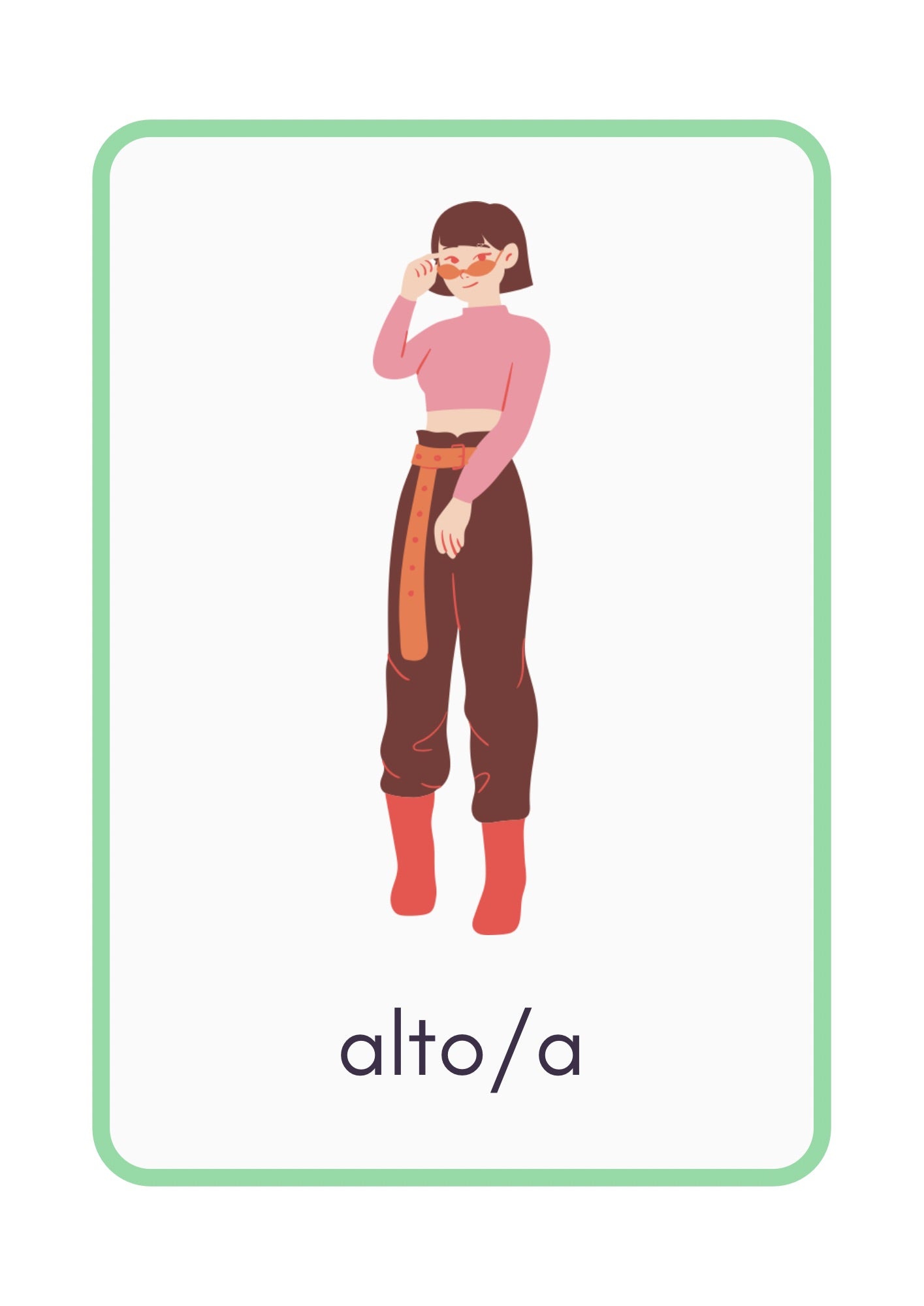 Animals, places, clothes, family, hobbies, professions,weather, etc A4 flashcards in Spanish (5+)A