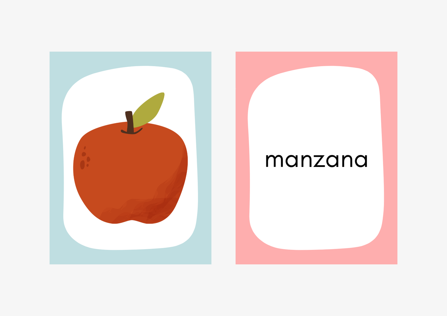 Fruits flash cards in Spanish  (8+)(SM)
