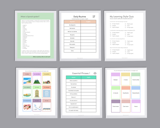 Spanish Learning Resources E-Book 3 for Latin America (MEXICAN Spanish)